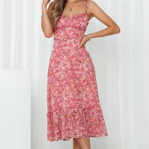 Hello Molly KAITLYN MIDI DRESS PINK